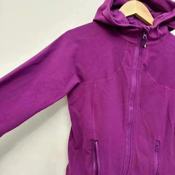 Lululemon Half Moon Full Zip Track Jacket Running Yoga Activewear Purple Women 8 - Picture 6 of 16